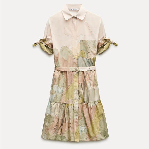 ZARA PRINTED SHORT DRESS - Picture 6 of 10